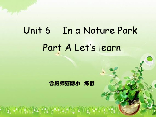五年级上册英语精品ppt-Unit6 In a nature park Part A_人教(PEP)
