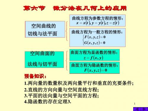 8-6微分法在几何上的应用65393