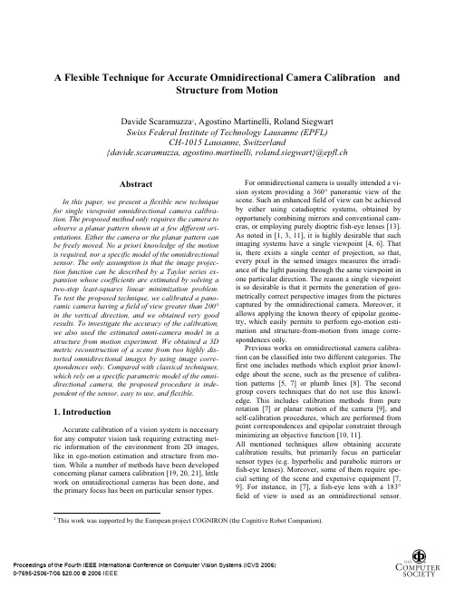 A Flexible Technique for Accurate Omnidirectional Camera Calibration and