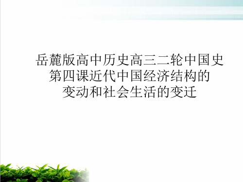 人教版近代中国经济结构的变动ppt分析2