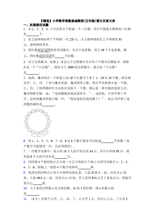 【精选】小学数学奥数基础教程(五年级)图文百度文库