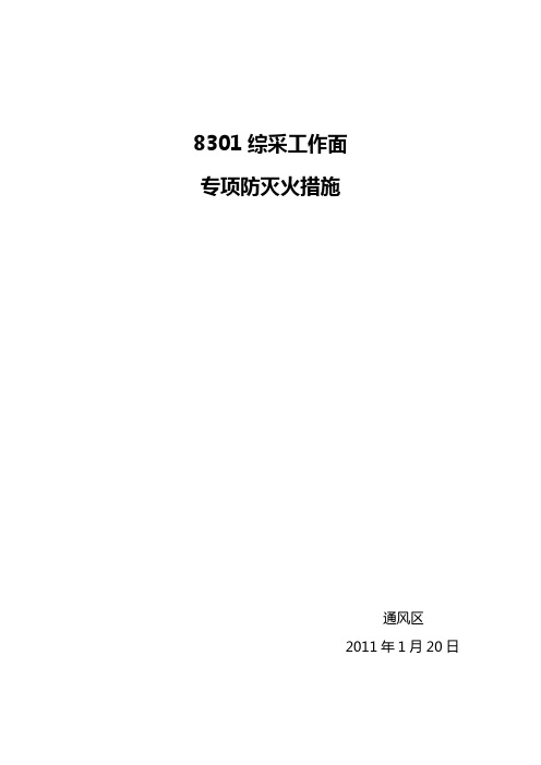 8301专项防灭火措施