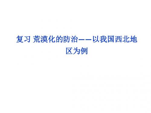 高三一轮复习 荒漠化的防治