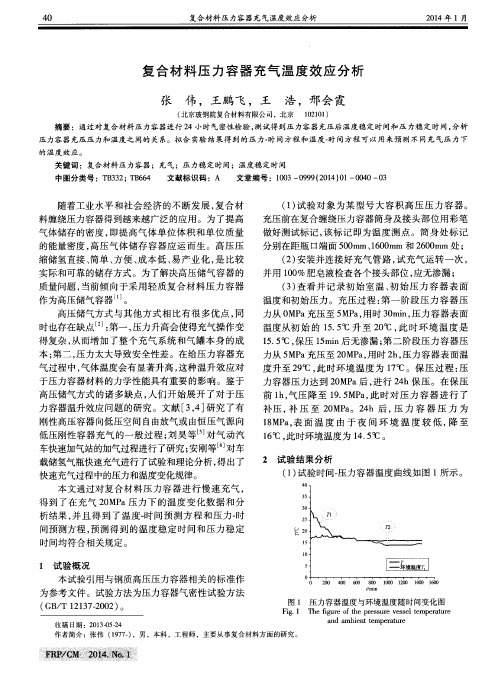 复合材料压力容器充气温度效应分析