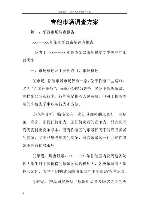 吉他市场调查方案