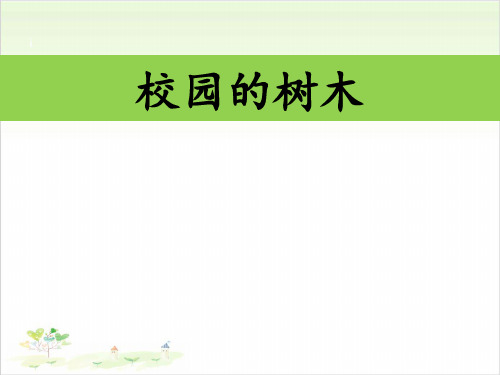三年级上册公开课- 校园的树木 l 教科版 (35张)课件下载