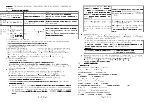 虚拟语气是谓语动词的一种特殊形式,用来表示假设、猜测