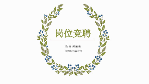 航空运输工程技术人员岗位竞聘演讲竞选上岗PPT