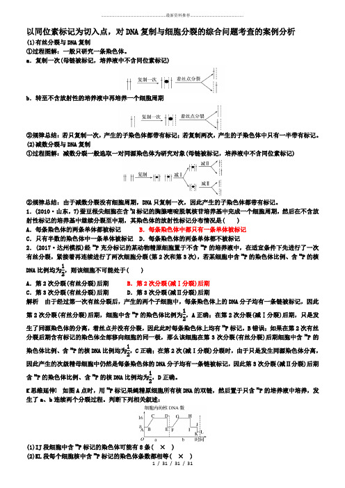 同位素标记与细胞分裂
