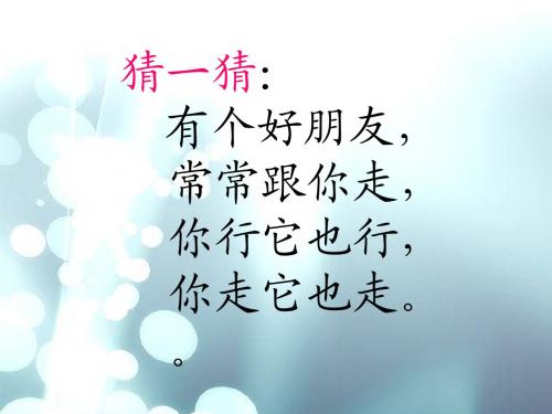 新人教版一年级上册语文课文《5影子》ppt课件