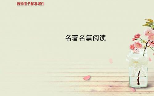 【全程复习方略】2014高考语文一轮复习 加考内容 名著名篇阅读配套专题强化复习课件 苏教版