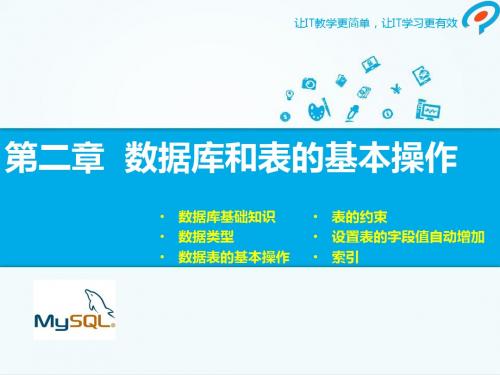 第2章 数据库和表的基本操作