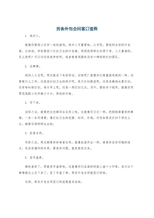 劳务外包合同签订流程