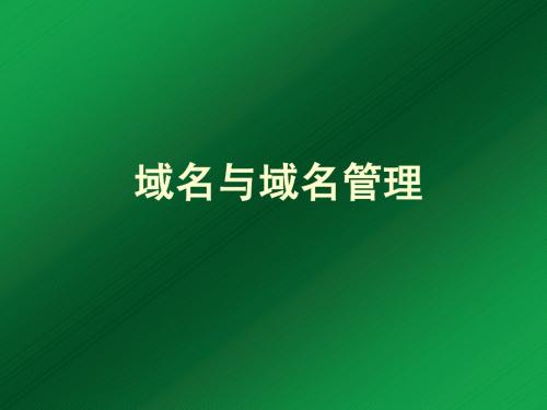 2-1域名与域名管理