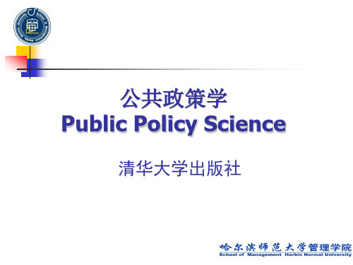 30公共政策学  第3章公共政策系统(清华大学出版社2018年版)