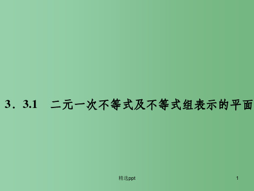 高中数学 3.3.1二元一次不等式及不等式组表示的平面区域课件 苏教版必修5