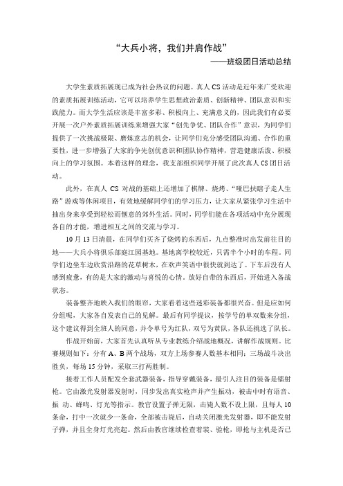 大兵小将总结书