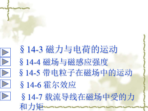 磁力与电荷的运动