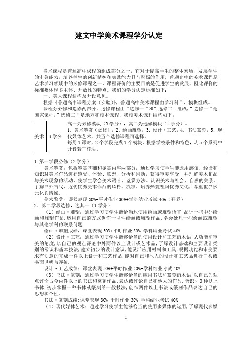 美术科组学分认定标准5