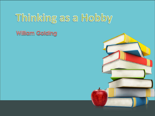 Unit1 thinking as a hobby