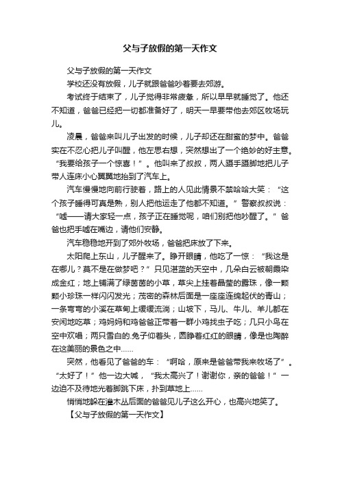 父与子放假的第一天作文