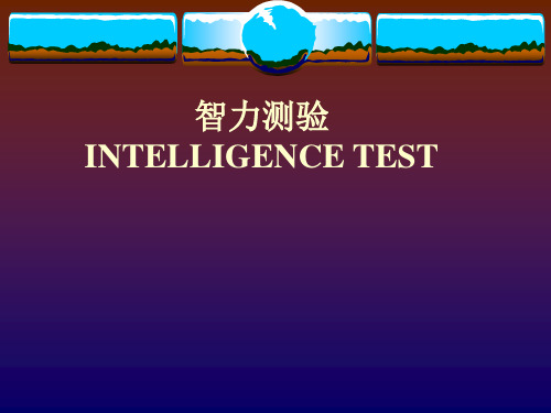 智力测验PPT课件