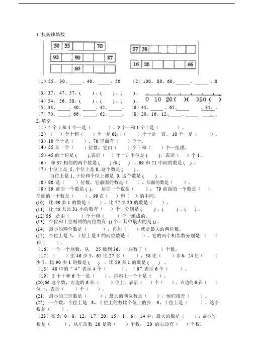 (完整word版)一年级数学下册专项复习1-数的组成.docx