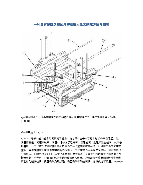 一种具有越障功能的爬壁机器人及其越障方法与流程