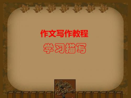 作文教程之学习描写