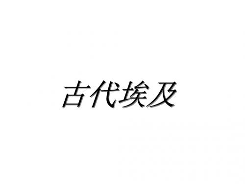 人教版九年级历史上册(2018部编版)第一课 古代埃及 (共22张PPT)