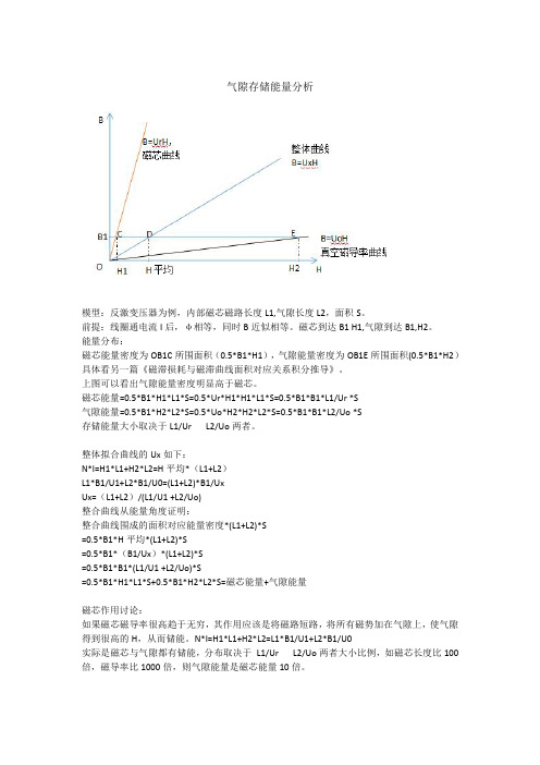 气隙存储能量分析