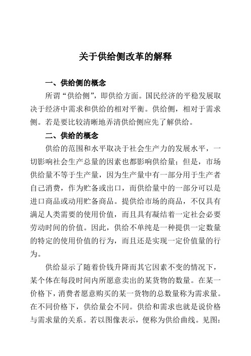关于供给侧的解释