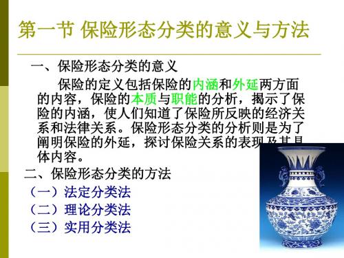 第五章  保险的分类