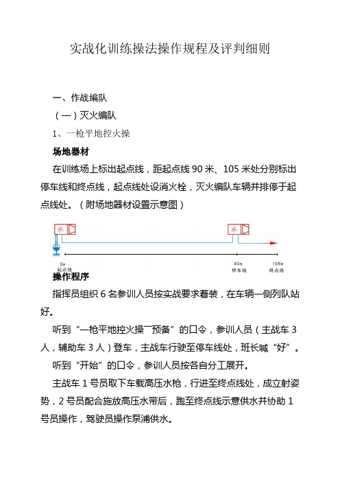 实战化训练操法操作规程及评分细则