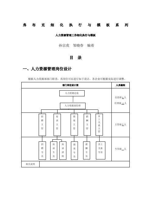 超棒hr工具书人力资源管理工作细化执行与模板