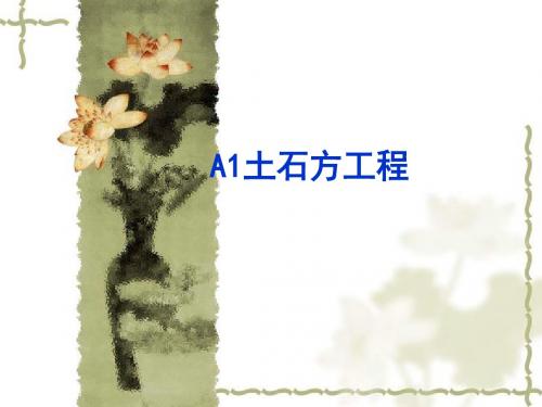 A1土石方工程1资料