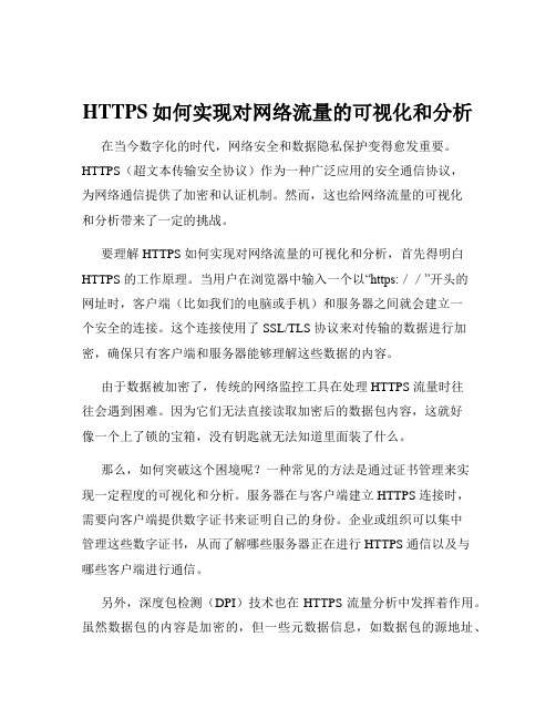 HTTPS如何实现对网络流量的可视化和分析