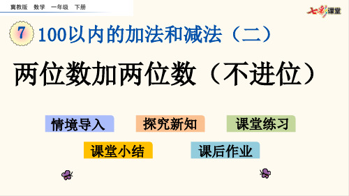 02.冀教版一年级数学下册7.1 两位数加两位数(不进位)(优质课件)