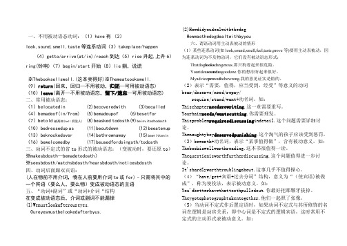 被动语态特殊用法
