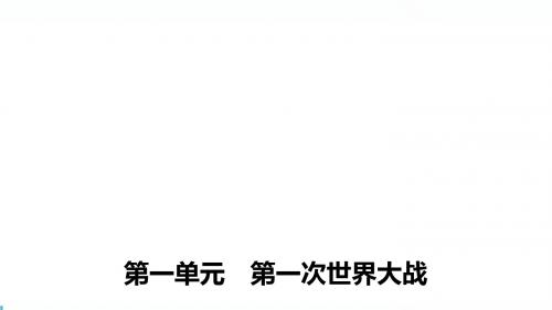 2019-2020学年新一线同步人教版历史选修3__第1单元 第一次世界大战  第1课