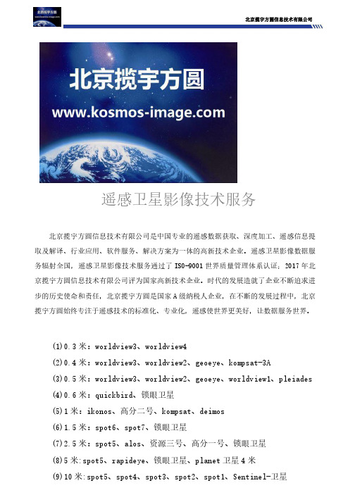 遥感卫星影像技术服务