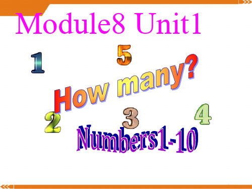 外研版英语一年级上册Module 8《Unit 1 How many》ppt课件4