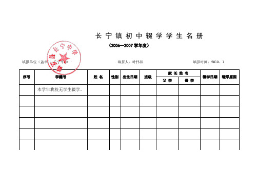 2-2-7 初中生辍学名册