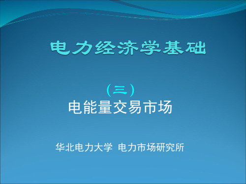 电力经济学基础-3
