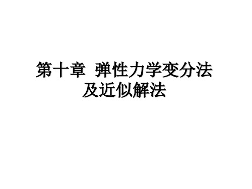第十章  弹性力学变分法及近似解法
