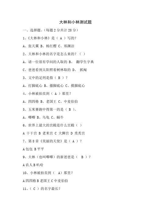 大林和小林(测试题)
