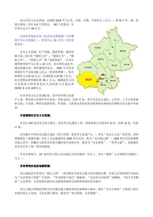 北京市房山区简介