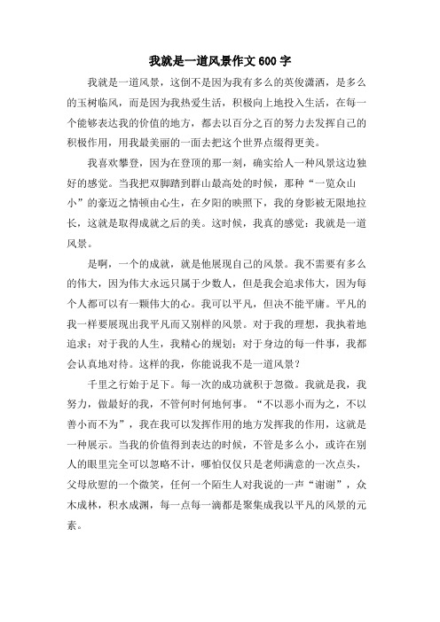 我就是一道风景作文600字