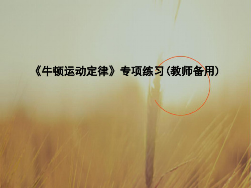 2018高考物理全国大一轮复习课件：第三章 牛顿运动定律 牛顿运动定律专项练习 精品