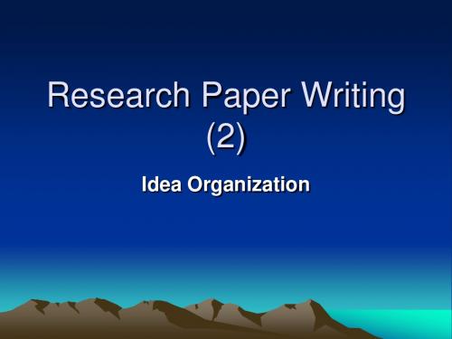Research Paper Writing (2)